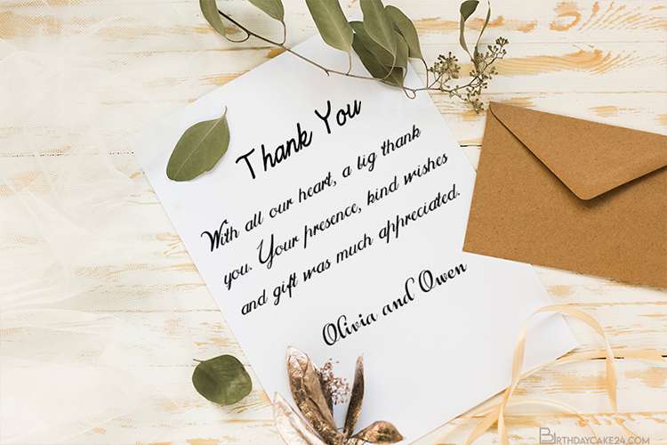 Personalized Your Own Wedding Thank You Cards