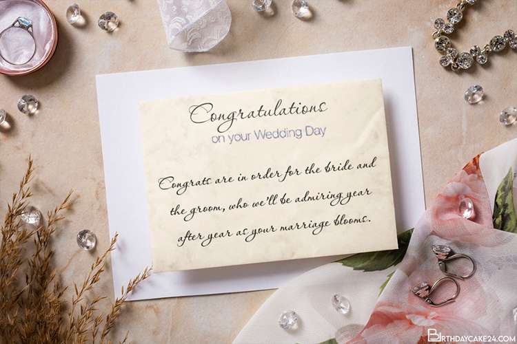 congratulations on your wedding card