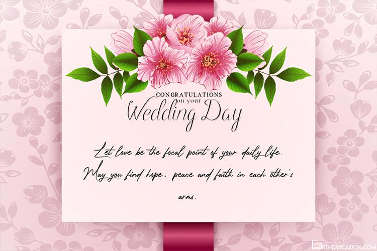 Happy Wedding Day Greetings Card To my best friend happy wedding day Instant Download Print at home Wedding Card Printable Card