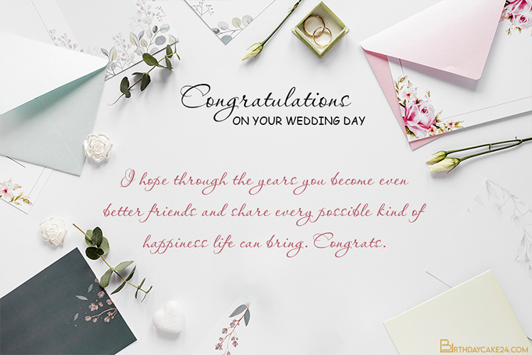 Wishes On Your Wedding Day...........Wedding Day Greetings Card.