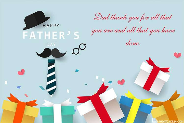 Special Father's Day Greeting Card With Gift
