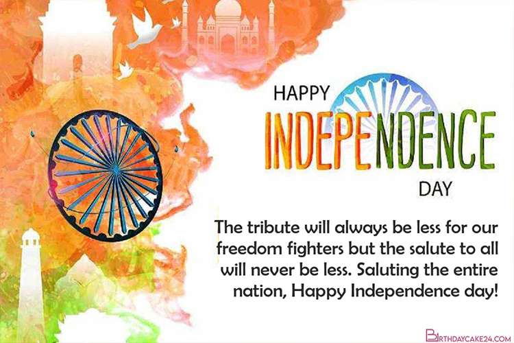 India Independence Day Cards Maker Online