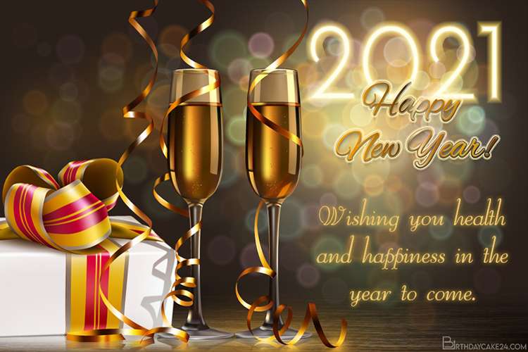 Champagne New Year's 2021 eCards & Greeting Cards Online