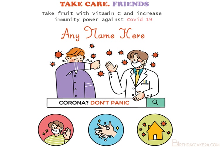 Create A Card To Prevent The Spread Of Coronavirus To Friends