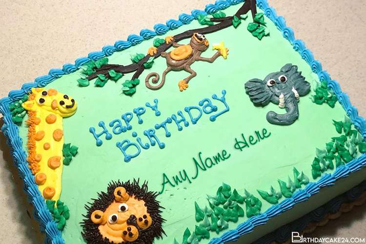 Cartoon birthday cake