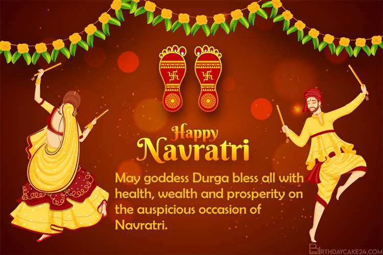 Happy Navratri Dandiya Raas Wishes Greetings Cards