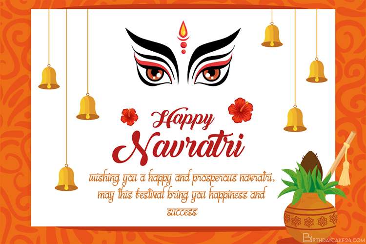 Happy Navratri Greeting Card Maker Online