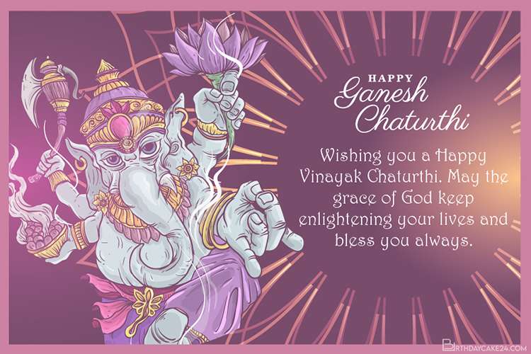 Happy Ganesh Chaturthi Wishes Card Maker