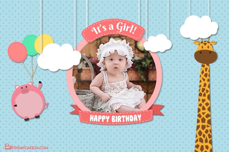 Happy Birthday Video Card For Girl With Photo Edit