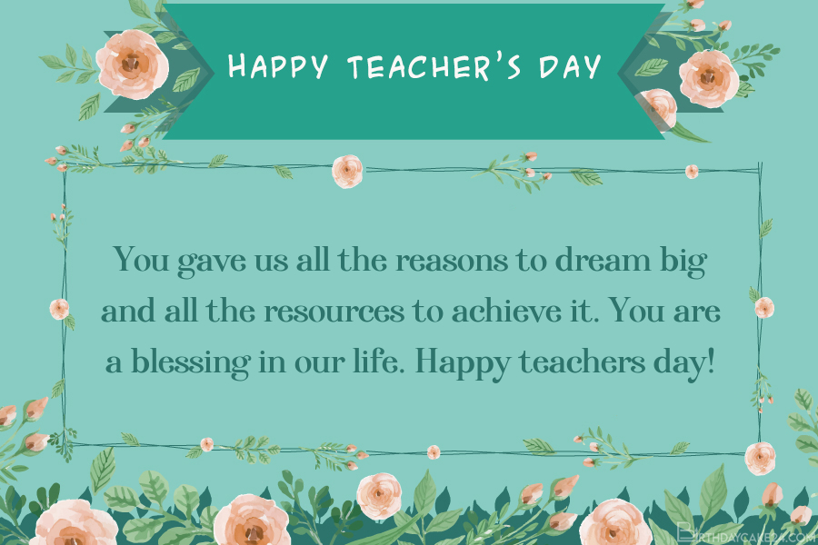 Maker Flowers Happy Teacher S Day Greeting Card Images