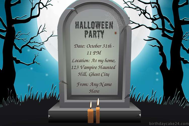 Free Halloween Party Invitations Card Maker Online