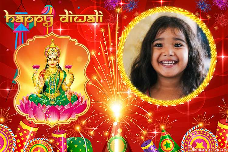 Deepavali Photo Frames - Happy Diwali Wishes Card With Photo