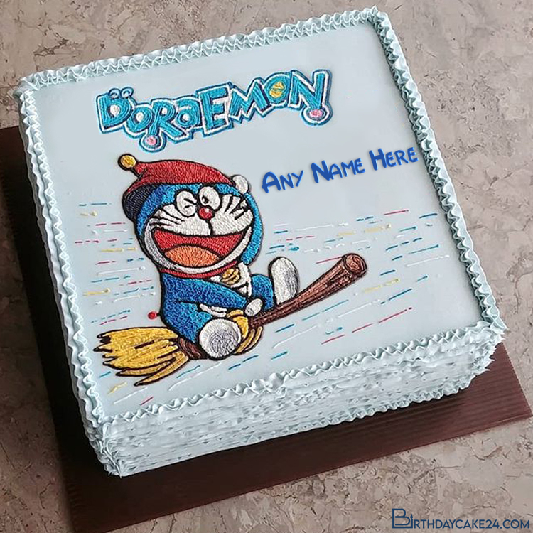 Happy Birthday Doraemon Wishes Cake With Name Edit