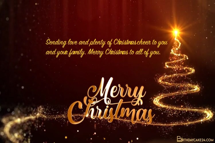 Glitter Merry Christmas Video Card Making Online