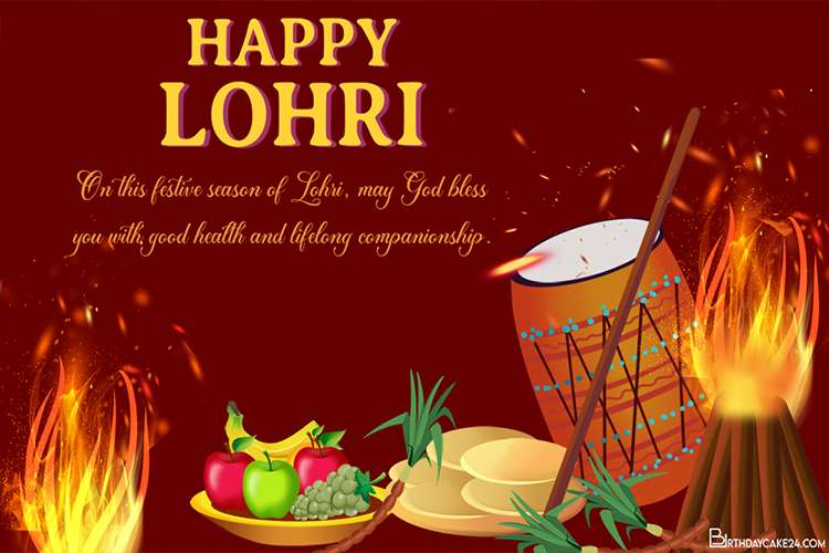 Happy Lohri Celebration Greeting Card Images Download