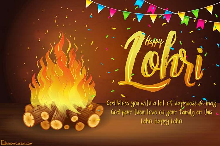 Online Lohri Cards Maker With Name Or Wishes