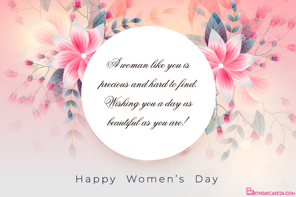 Latest Floral International Happy Women's Day Card Images