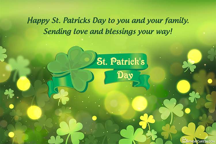 Shamrock St Patrick's Day Card Maker Online