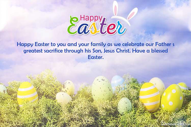 Write Your Wishes On Happy Easter Day Greeting Cards