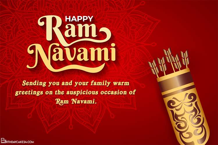 Make Ram Navami Greeting Wishes Card Online