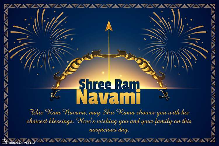 Happy Ram Navami Hindu Festival Card Online Free
