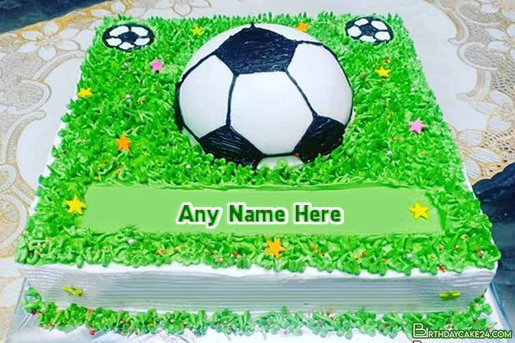 Write Name On Football Birthday Cake Pic