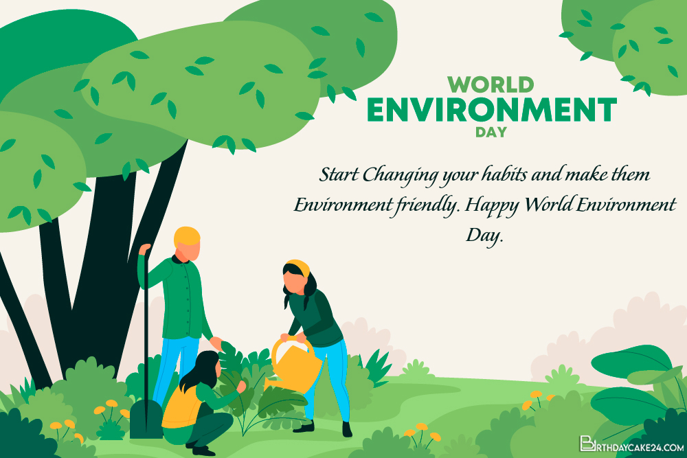 Organic World Environment Day Card Maker Online