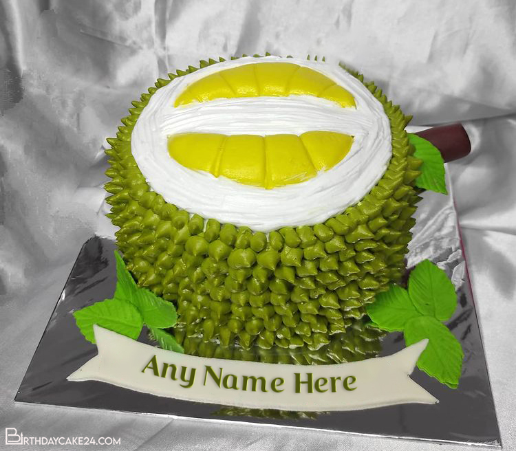 Durian Birthday Wishes Cake With Name Edit