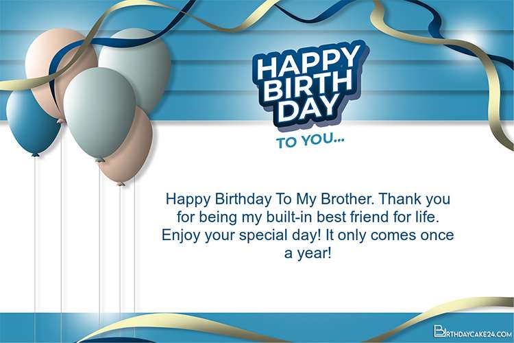 Create Blue Background Birthday Cards For Dad, Son, Brother, Boss,...