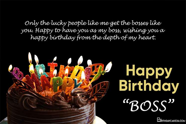 Happy Birthday Card For Boss Free Download