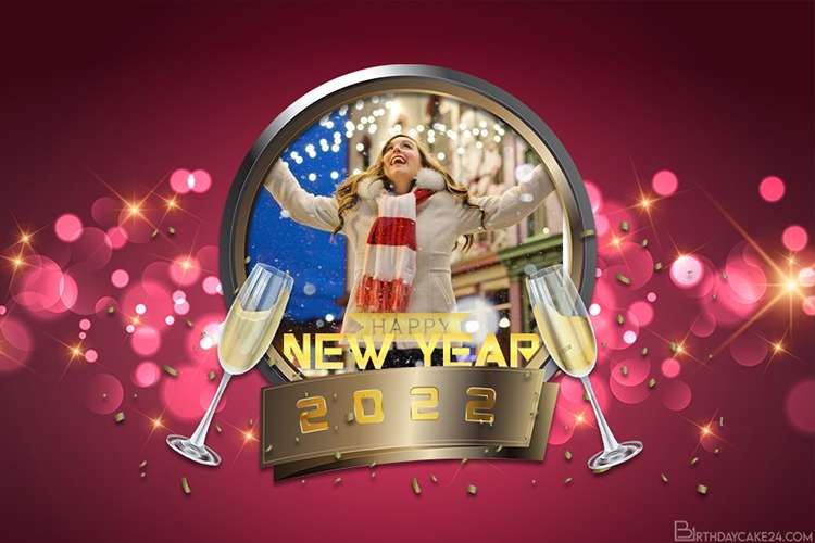 Presidents happy 2021 greeting cards card wishes holidays Fireworks photo frame to celebrate new year 2022