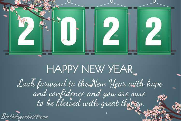 New Year's 2022 Flower eCards & Greeting Cards Online