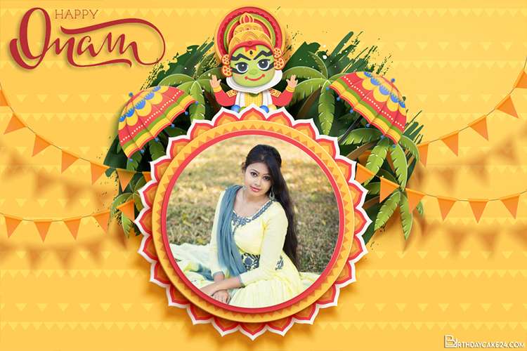 Happy Onam Wishes Cards With Photo Frames