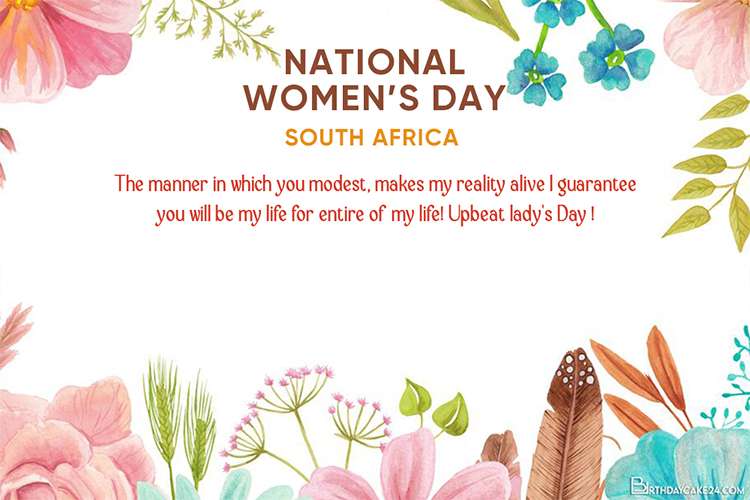 Flower Cards for National Women's Day South Africa