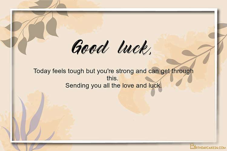 Good Luck Greeting Card With Beautiful Background