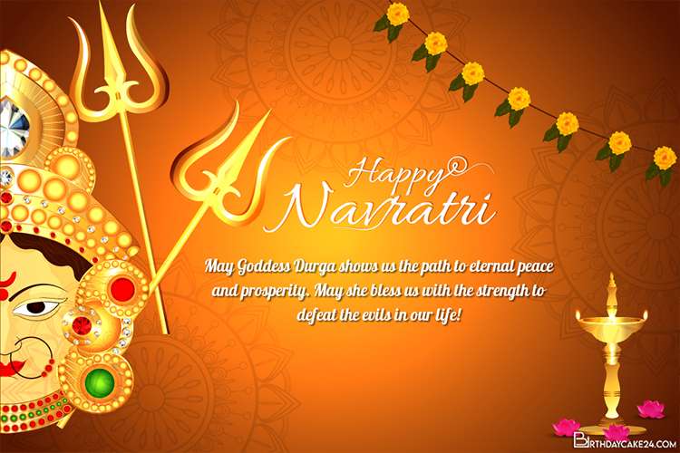 Navratri Wishes Name Pictures Greeting Cards Edit