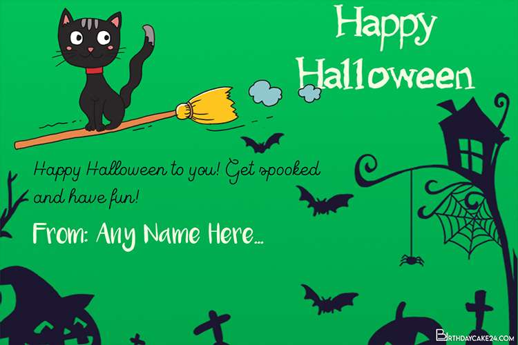Free Halloween Wishes Card With Name Edit
