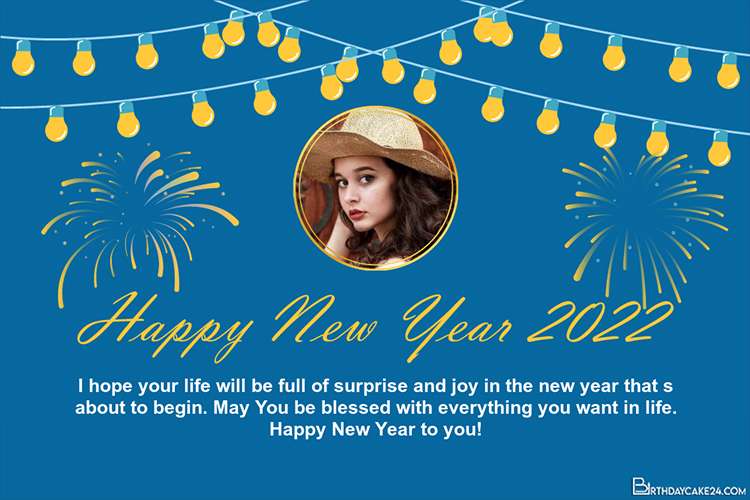 Decorate Glittering New Year 2022 Cards With Photos And Wishes