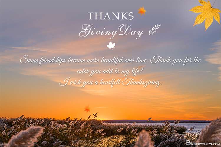 Autumn Photography Thanksgiving  Wishes Cards Images Download
