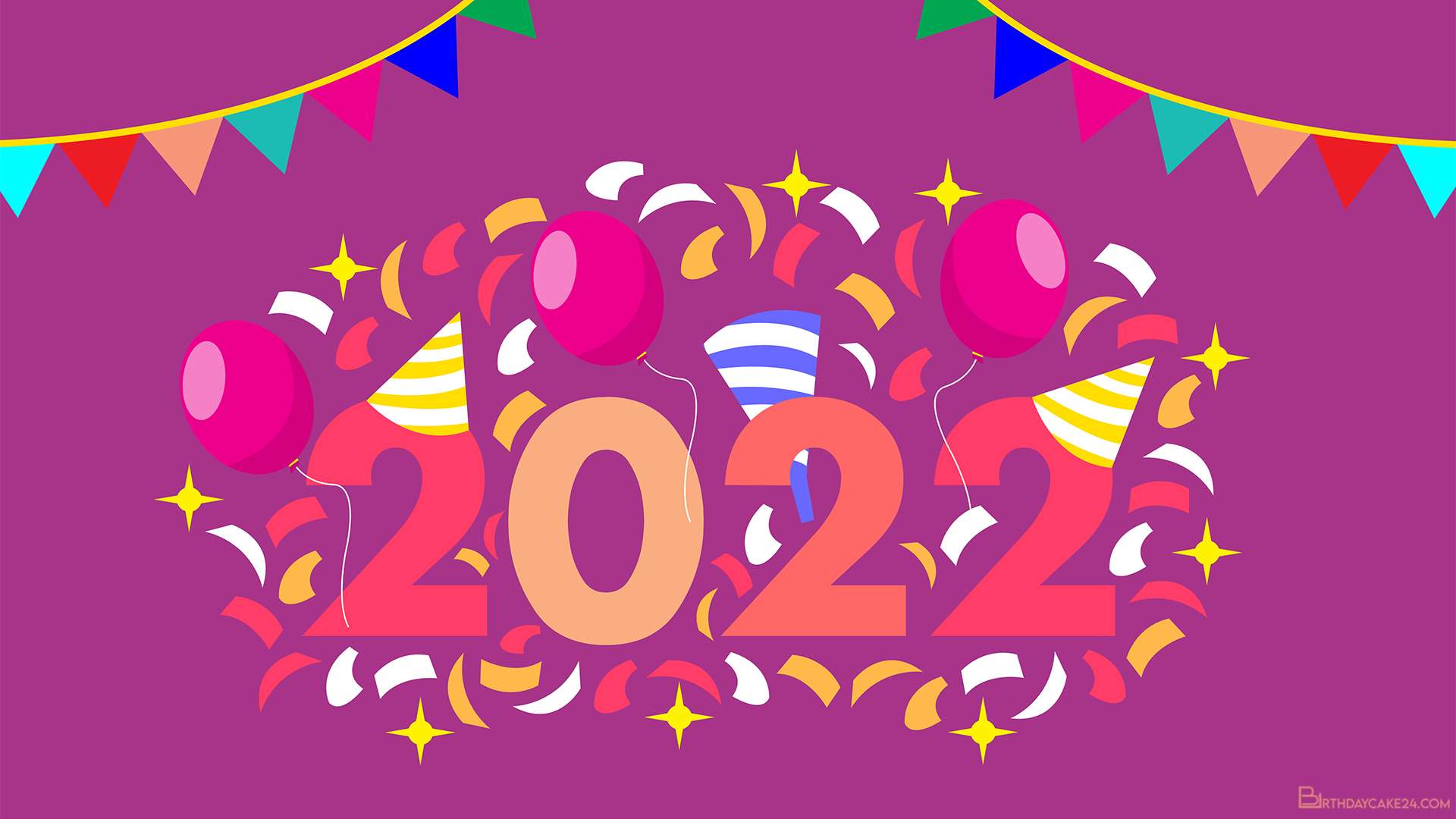 Free Background Happy New Year 2022 Wallpaper HD for Desktop
