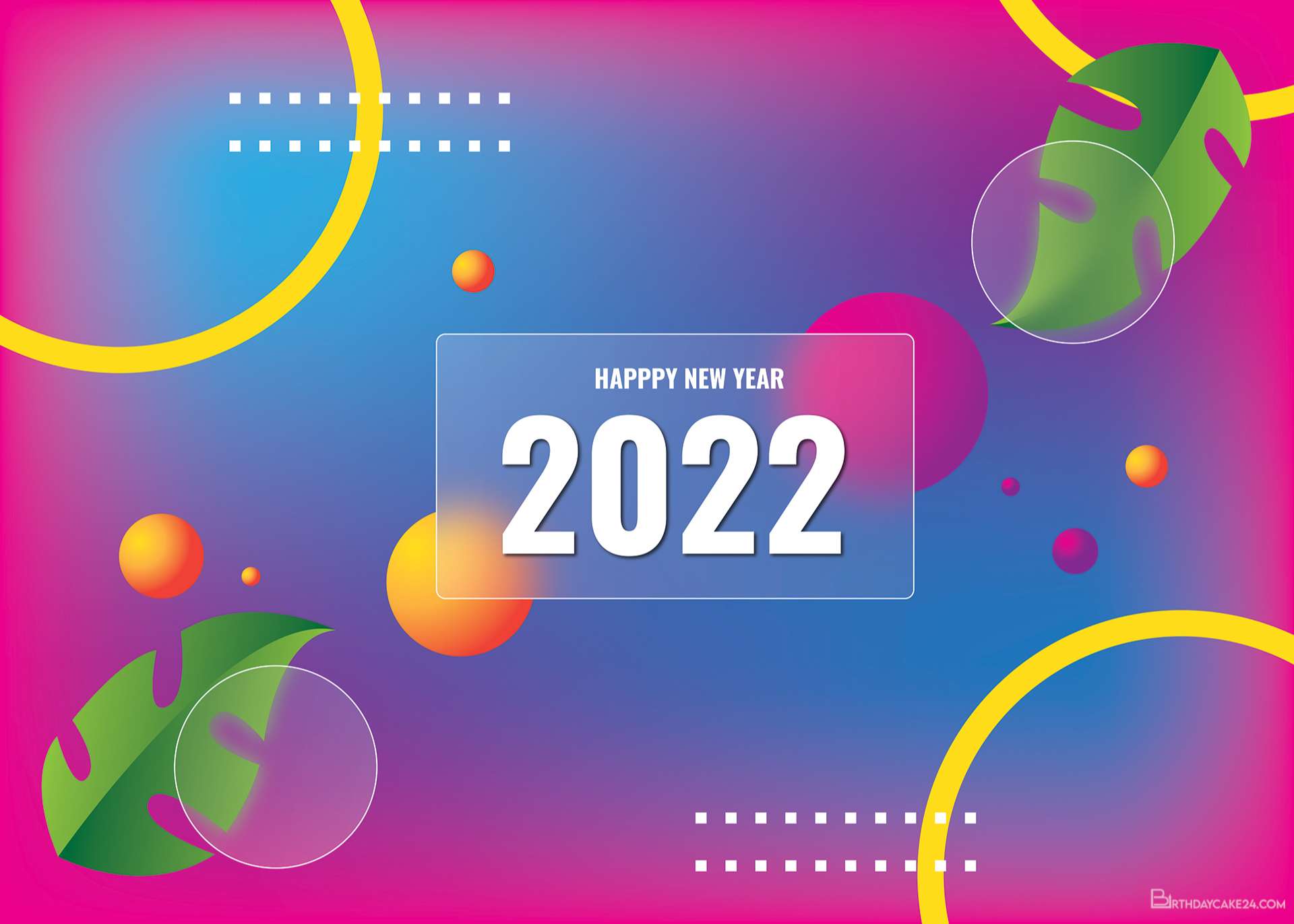 Free Background Happy New Year 2022 Wallpaper HD for Desktop