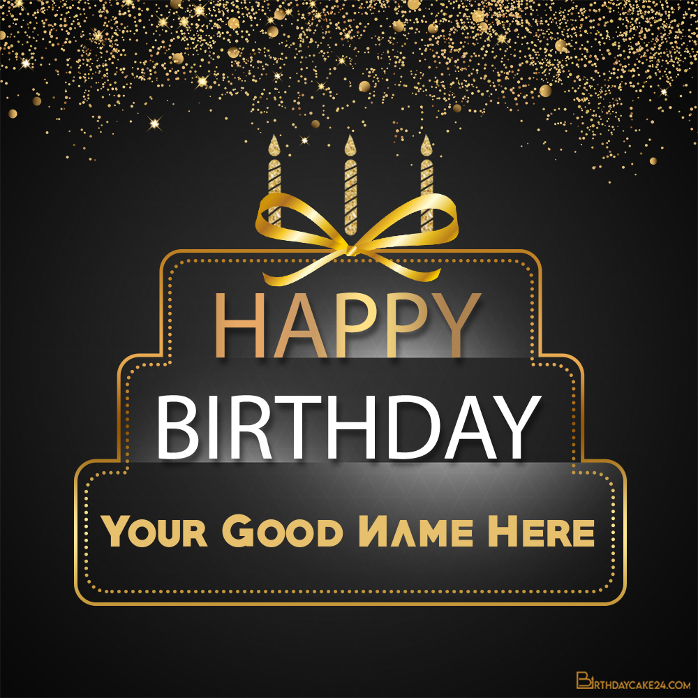 Write Name on Happy Birthday Images With Cake