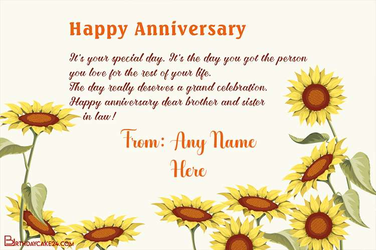 sunflowers-wedding-anniversary-wishes-for-brother-and-sister-in-law