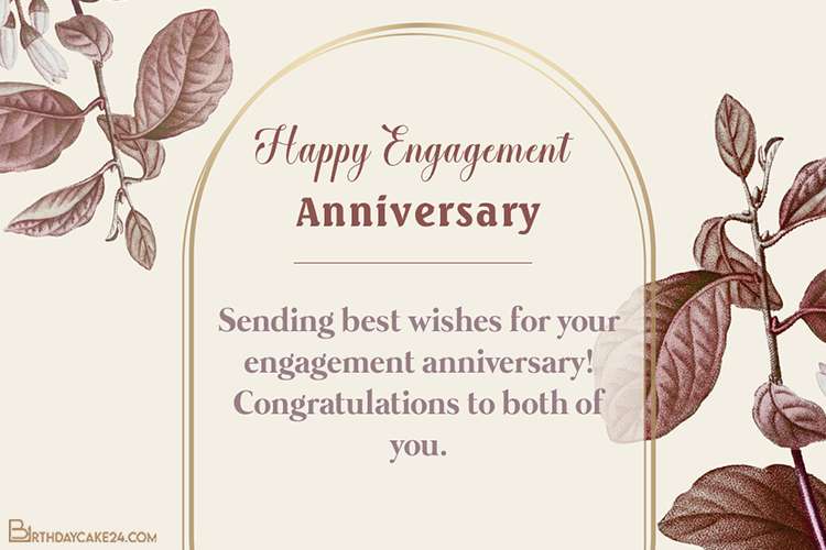 Happy Engagement Anniversary Wishes Greeting Cards