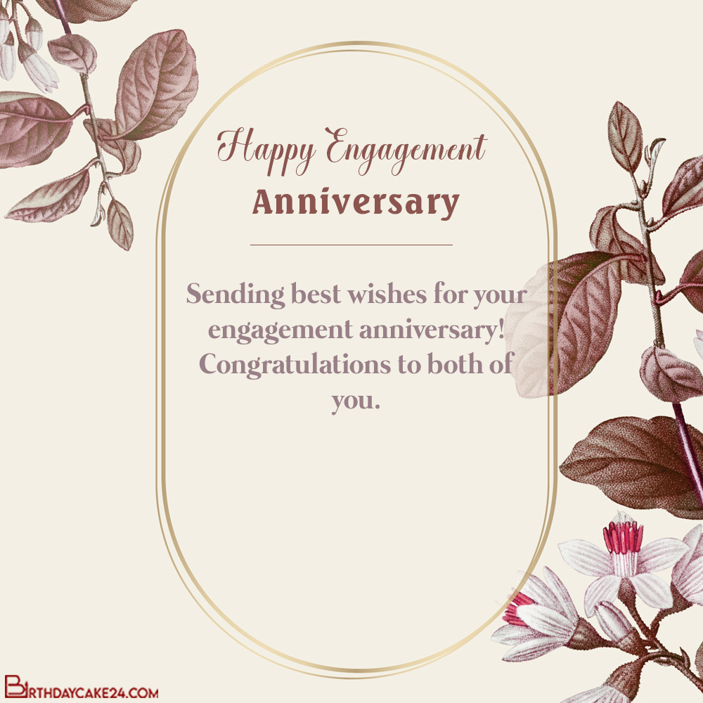 Happy Engagement Anniversary Wishes Greeting Cards