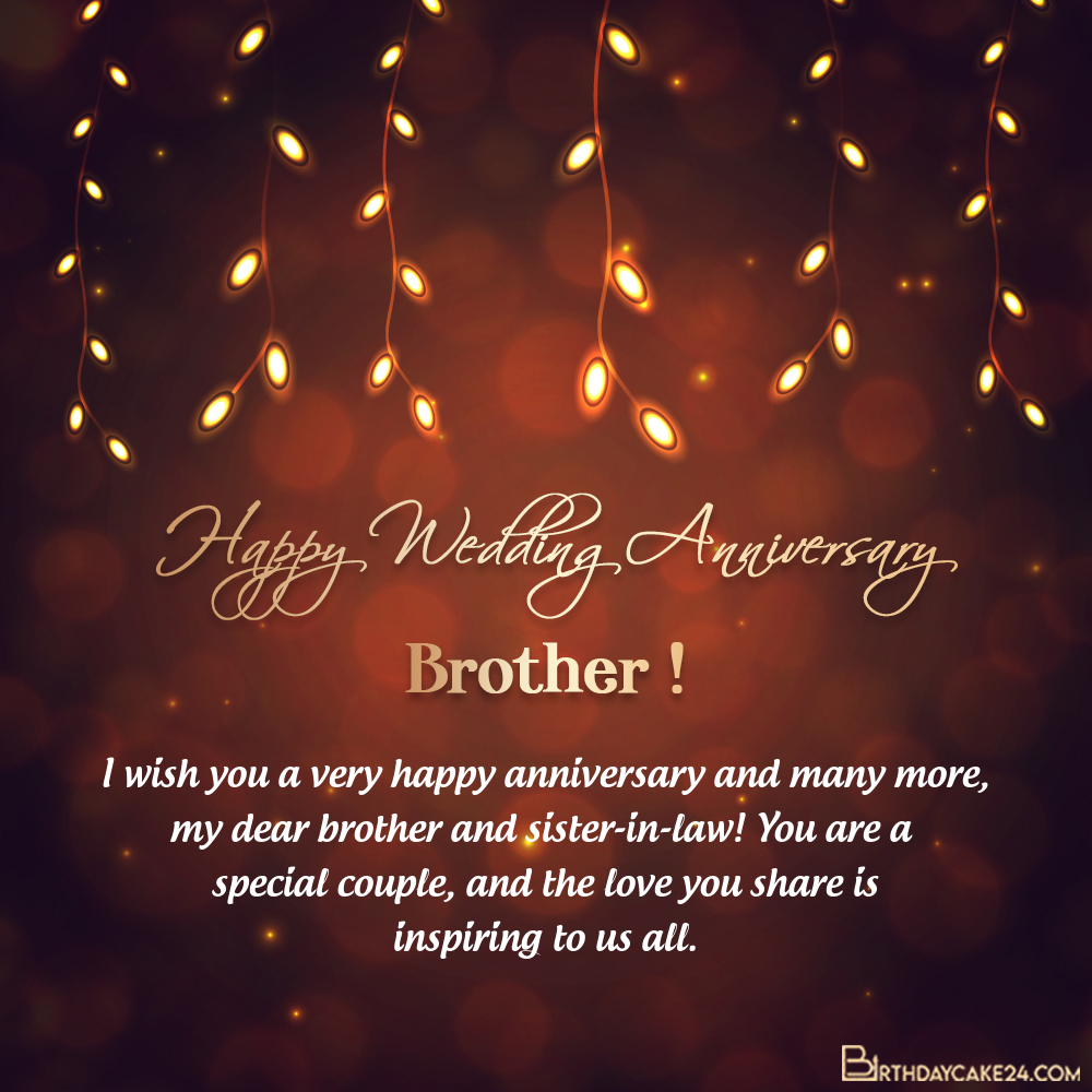 Happy Wedding Anniversary Wishes For Brother Free Download
