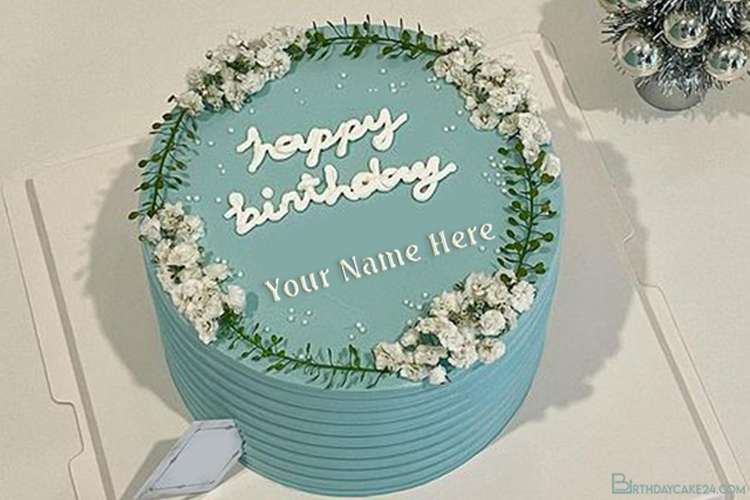 Green Christmas Cake Decorations Special Day Wishes With Name