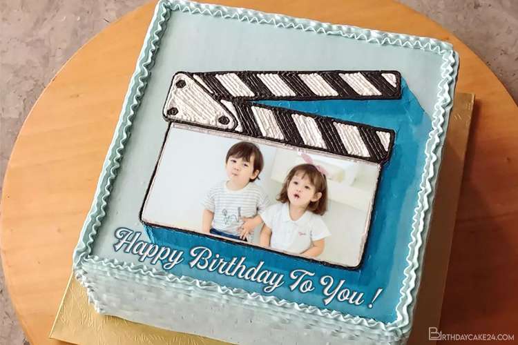 Movie Birthday Wishes Cake With Name And Photo