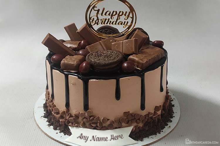 Chocolate Birthday Cake with Buttercream  Ganache  Veena Azmanov