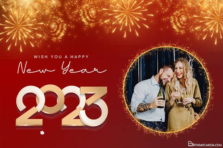 new year photo frame online editing 2023